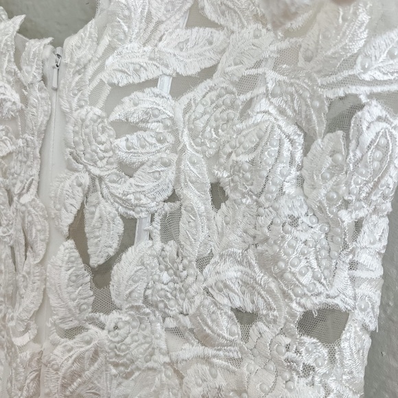 Precious Romance White Embroidered Off-the-Shoulder Maxi Dress - Picture 10 of 11